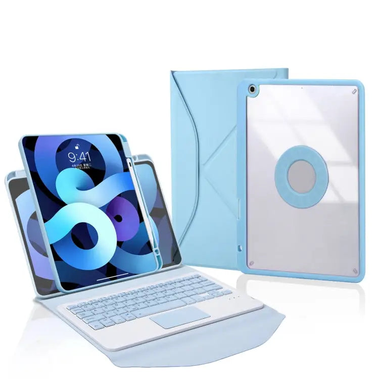 Z11B-A Pen Slot Touchpad Bluetooth Keyboard Leather Tablet Case For iPad Pro 11 2021/2020/2018 For iPad Air 11 2025
