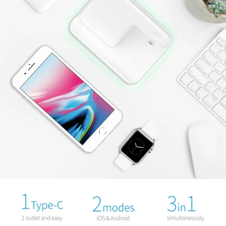 Z5 QI Vertical Magnetic Wireless Charger for Mobile Phones & Apple Watches & AirPods / Xiaomi Redmi AirDots with Touch