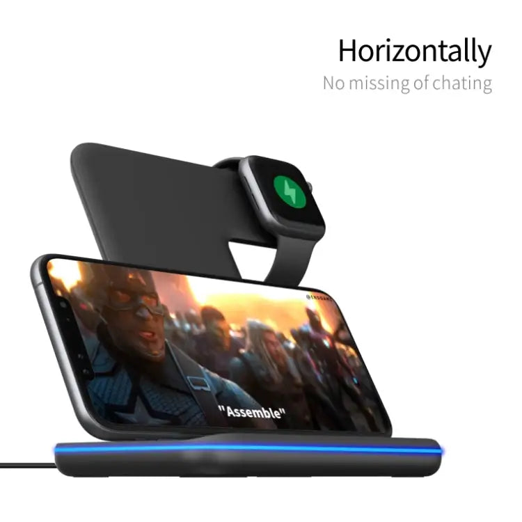 Z5A QI Vertical Magnetic Wireless Charger for Mobile Phones & Apple Watches & AirPods / Samsung Galaxy Buds / Huawei