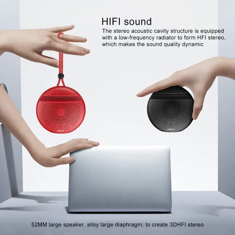 ZEALOT S24 Portable Stereo Bluetooth Speaker with Lanyard & Mobile Card Slot Holder Supports Hands-free Call & TF Card