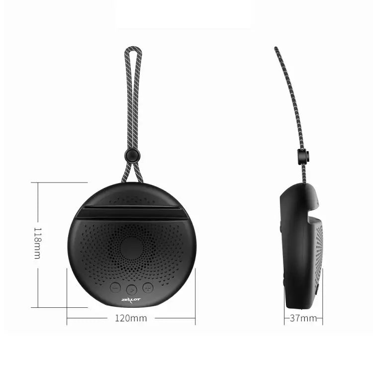ZEALOT S24 Portable Stereo Bluetooth Speaker with Lanyard & Mobile Card Slot Holder Supports Hands-free Call & TF Card