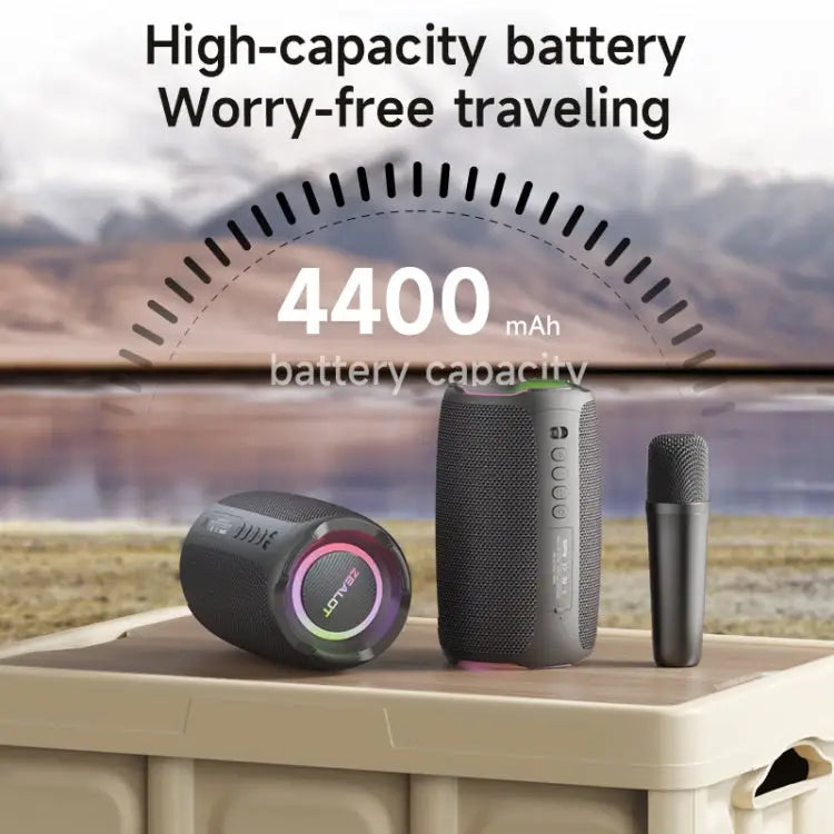 Zealot S61M RGB Rhythmic Light Karaoke Wireless Speaker Single Mic Dual Mic - Apple Accessories