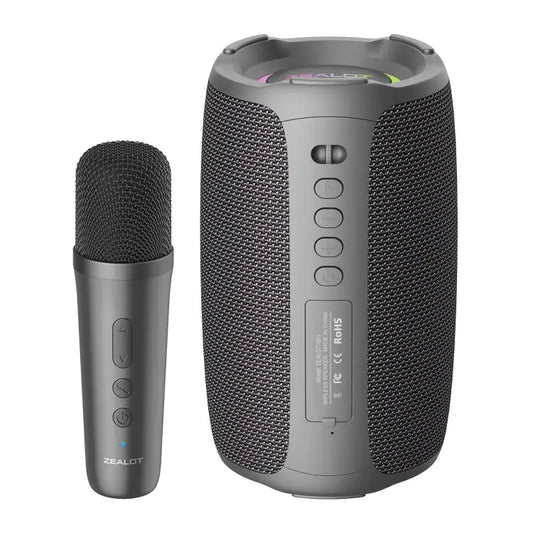 Zealot S61M RGB Rhythmic Light Karaoke Wireless Speaker Single Mic Dual Mic - Single Mic - Apple Accessories