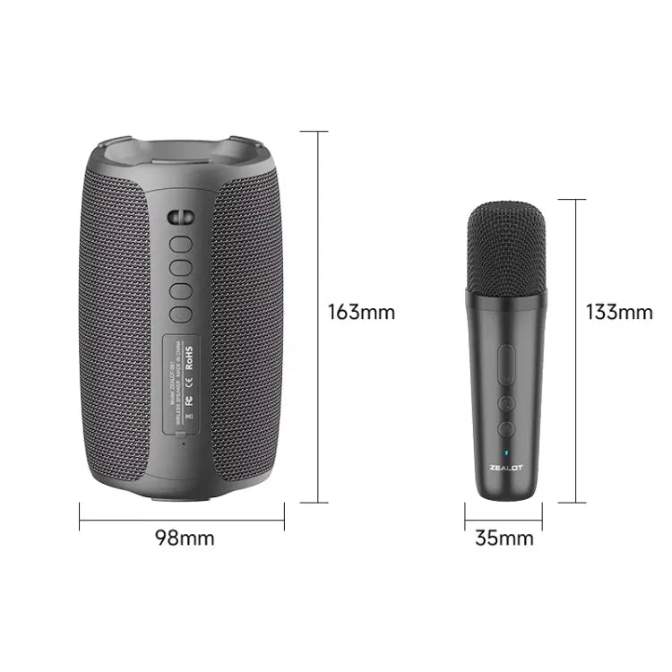 Zealot S61M RGB Rhythmic Light Karaoke Wireless Speaker Single Mic Dual Mic - Apple Accessories