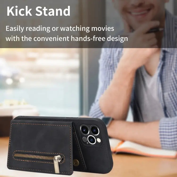 Zipper Card Holder Phone Case For iPhone 11 Pro For iPhone 11 Pro Max For iPhone X / XS For iPhone XR - Apple
