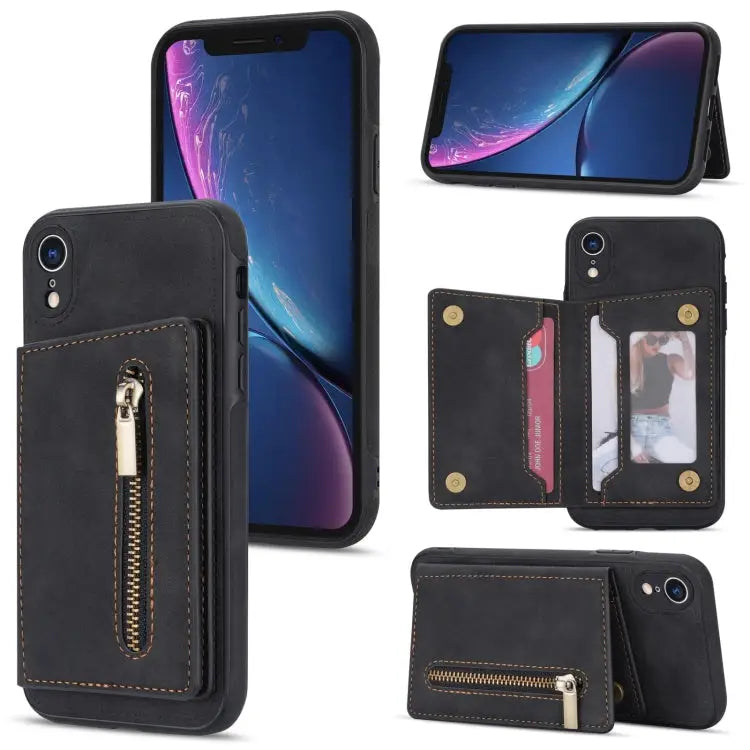 Zipper Card Holder Phone Case For iPhone 11 Pro For iPhone 11 Pro Max For iPhone X / XS For iPhone XR - For iPhone XR