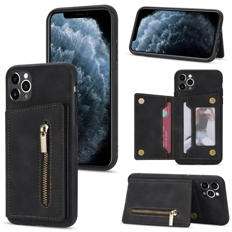 Zipper Card Holder Phone Case For iPhone 11 Pro For iPhone 11 Pro Max For iPhone X / XS For iPhone XR - For iPhone 11