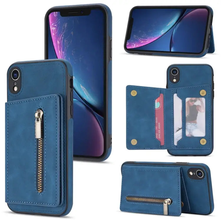 Zipper Card Holder Phone Case For iPhone 11 Pro For iPhone 11 Pro Max For iPhone X / XS For iPhone XR - For iPhone XR