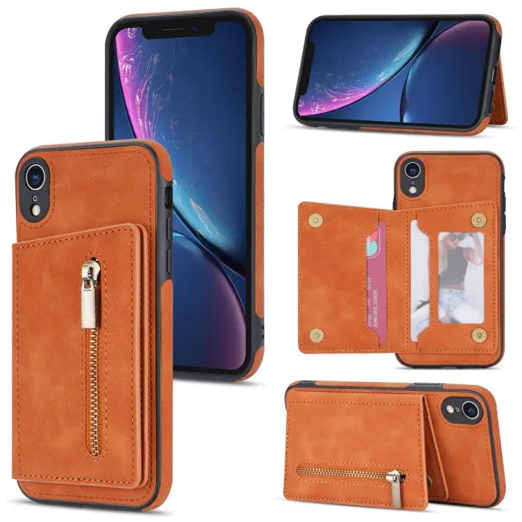 Zipper Card Holder Phone Case For iPhone 11 Pro For iPhone 11 Pro Max For iPhone X / XS For iPhone XR - For iPhone XR