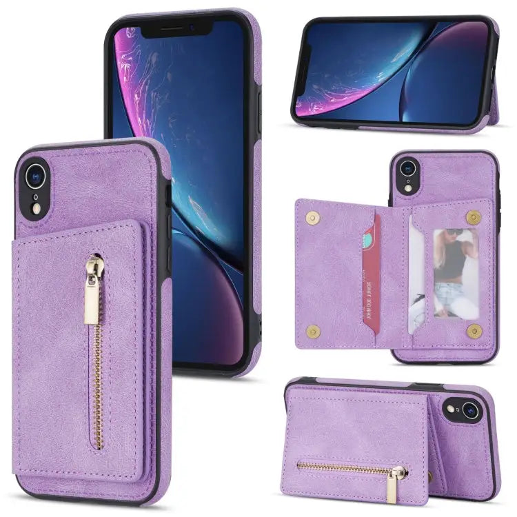 Zipper Card Holder Phone Case For iPhone 11 Pro For iPhone 11 Pro Max For iPhone X / XS For iPhone XR - For iPhone XR