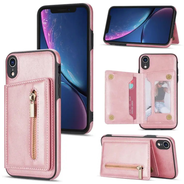 Zipper Card Holder Phone Case For iPhone 11 Pro For iPhone 11 Pro Max For iPhone X / XS For iPhone XR - For iPhone XR