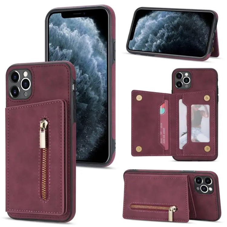Zipper Card Holder Phone Case For iPhone 11 Pro For iPhone 11 Pro Max For iPhone X / XS For iPhone XR - For iPhone 11