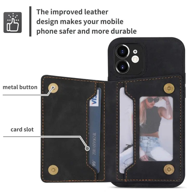 Zipper Card Holder Phone Case For iPhone 12 For iPhone 12 Pro For iPhone 12 Pro Max For iPhone 11 - Apple Accessories