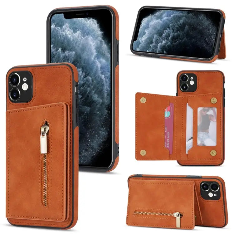 Zipper Card Holder Phone Case For iPhone 12 For iPhone 12 Pro For iPhone 12 Pro Max For iPhone 11 - For iPhone 11