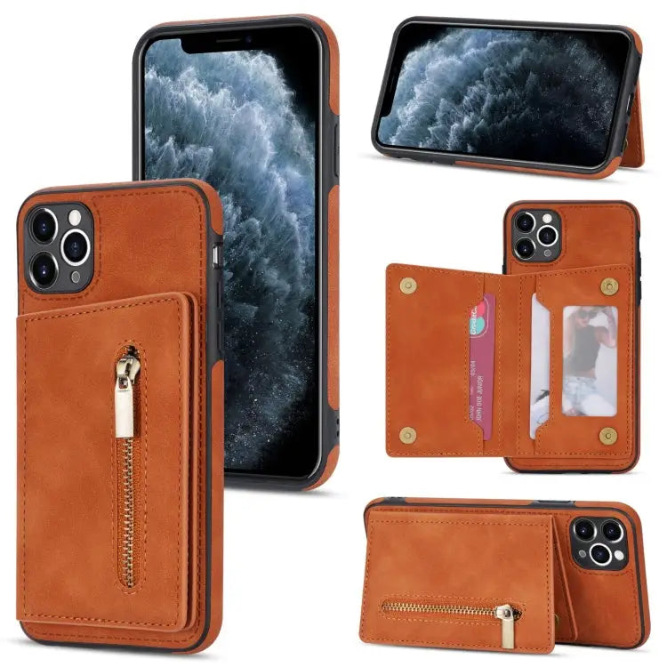 Zipper Card Holder Phone Case For iPhone 12 For iPhone 12 Pro For iPhone 12 Pro Max For iPhone 11 - For iPhone 11 Pro
