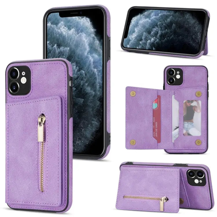 Zipper Card Holder Phone Case For iPhone 12 For iPhone 12 Pro For iPhone 12 Pro Max For iPhone 11 - For iPhone 11