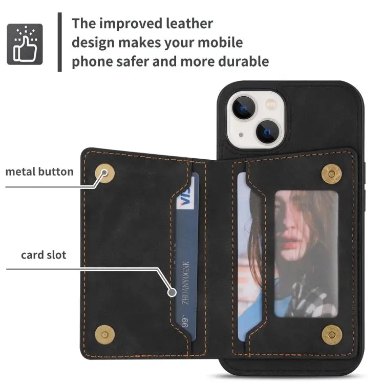 Zipper Card Holder Phone Case For iPhone 13 mini For iPhone 13 For iPhone 13 Pro For iPhone 13 Pro Max - Apple