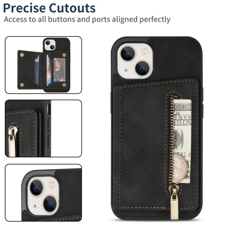 Zipper Card Holder Phone Case For iPhone 13 mini For iPhone 13 For iPhone 13 Pro For iPhone 13 Pro Max - Apple
