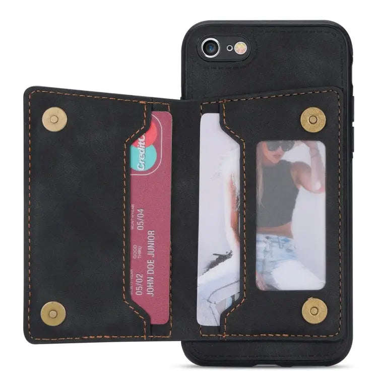 Zipper Card Holder Phone Case For iPhone XS Max For iPhone SE 2022 / 2020 / 8 / 7 For iPhone 8 Plus / 7 Plus For iPhone