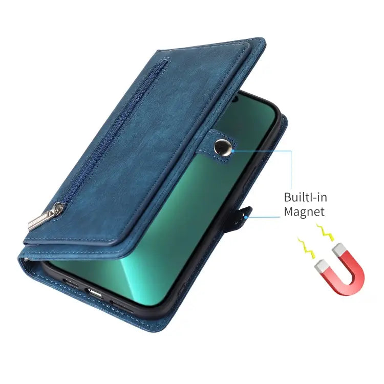 Zipper Card Slot Buckle Wallet Leather Phone Case For iPhone 14 Pro Max For iPhone 14 Pro For iPhone 14 Plus For iPhone