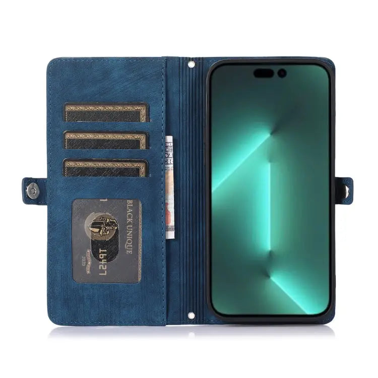 Zipper Card Slot Buckle Wallet Leather Phone Case For iPhone 14 Pro Max For iPhone 14 Pro For iPhone 14 Plus For iPhone