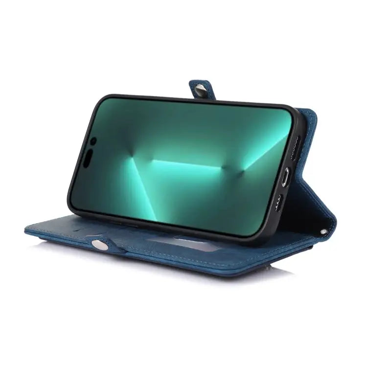 Zipper Card Slot Buckle Wallet Leather Phone Case For iPhone 14 Pro Max For iPhone 14 Pro For iPhone 14 Plus For iPhone