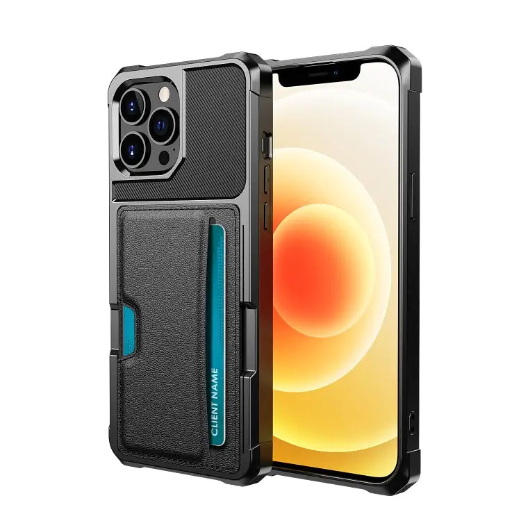 ZM02 Card Slot Holder Phone Case For iPhone 12 For iPhone 12 mini For iPhone 12 Pro For iPhone 12 Pro Max For iPhone 13