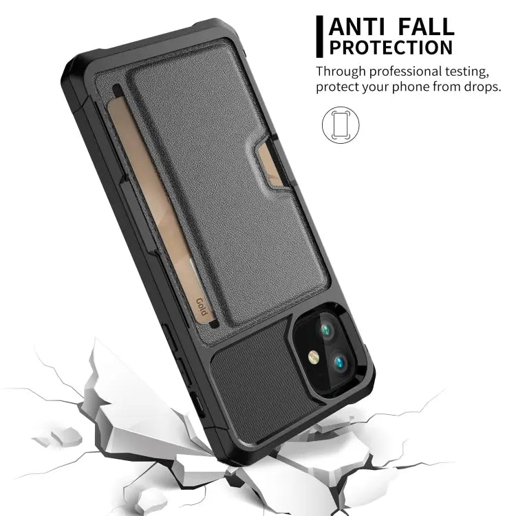 ZM02 Card Slot Holder Phone Case For iPhone 12 For iPhone 12 mini For iPhone 12 Pro For iPhone 12 Pro Max For iPhone 13