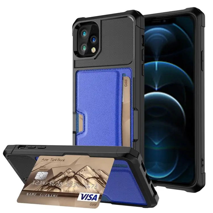 ZM02 Card Slot Holder Phone Case For iPhone 12 For iPhone 12 mini For iPhone 12 Pro For iPhone 12 Pro Max For iPhone 13