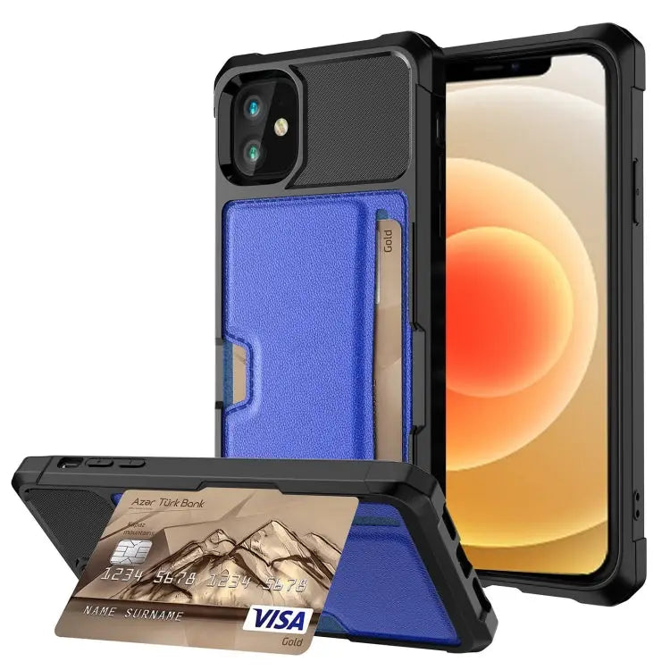 ZM02 Card Slot Holder Phone Case For iPhone 12 For iPhone 12 mini For iPhone 12 Pro For iPhone 12 Pro Max For iPhone 13