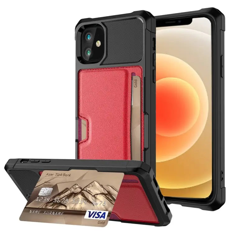 ZM02 Card Slot Holder Phone Case For iPhone 12 For iPhone 12 mini For iPhone 12 Pro For iPhone 12 Pro Max For iPhone 13