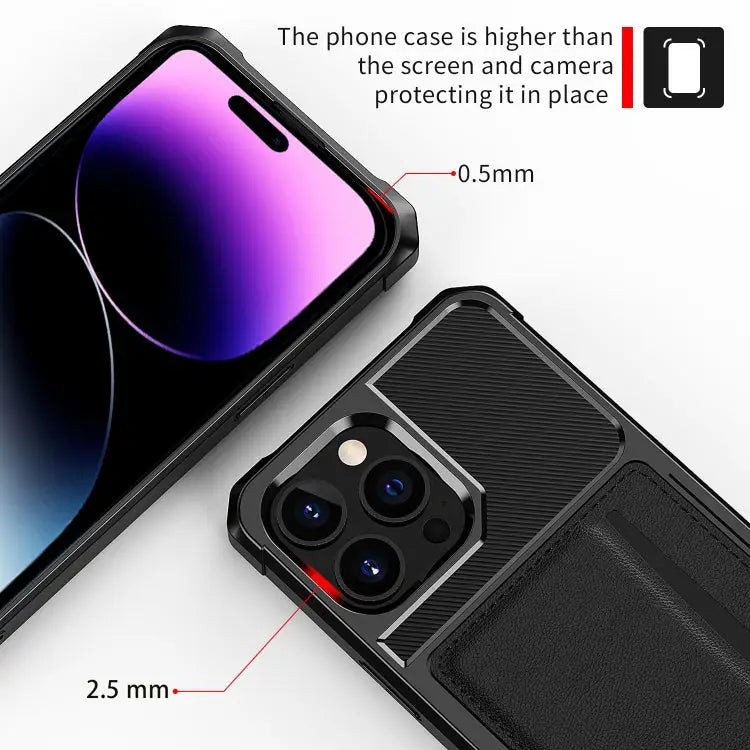 ZM02 Card Slot Holder Phone Case For iPhone 14 Pro Max For iPhone 14 Pro For iPhone 14 For iPhone 14 Plus - Apple