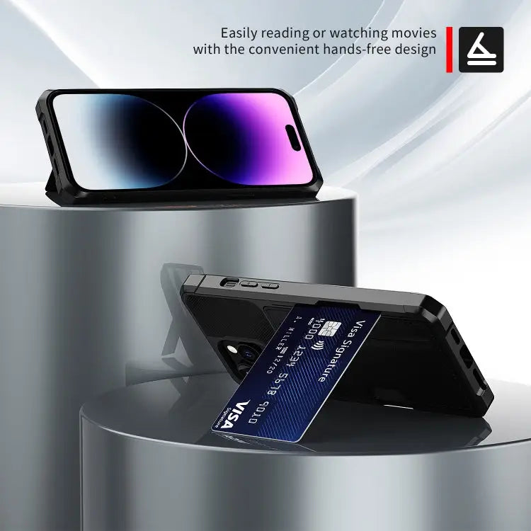ZM02 Card Slot Holder Phone Case For iPhone 14 Pro Max For iPhone 14 Pro For iPhone 14 For iPhone 14 Plus - Apple