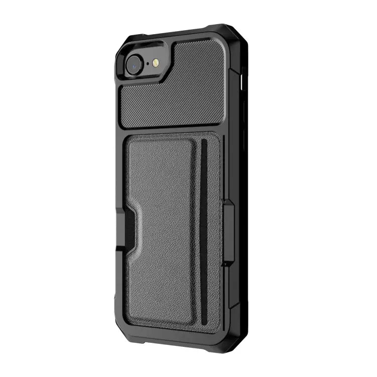 ZM02 Card Slot Holder Phone Case For iPhone SE 2022 / SE 2020 / 8 / 7 For iPhone 8 Plus / 7 Plus For iPhone XS / X