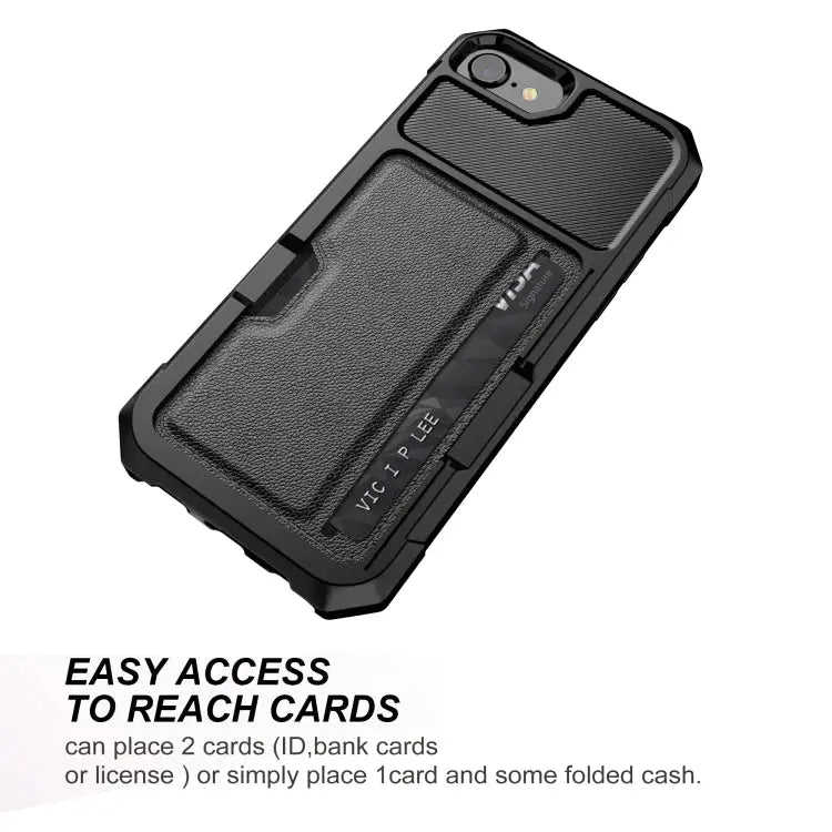 ZM02 Card Slot Holder Phone Case For iPhone SE 2022 / SE 2020 / 8 / 7 For iPhone 8 Plus / 7 Plus For iPhone XS / X