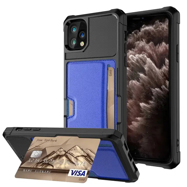 ZM02 Card Slot Holder Phone Case For iPhone SE 2022 / SE 2020 / 8 / 7 For iPhone 8 Plus / 7 Plus For iPhone XS / X
